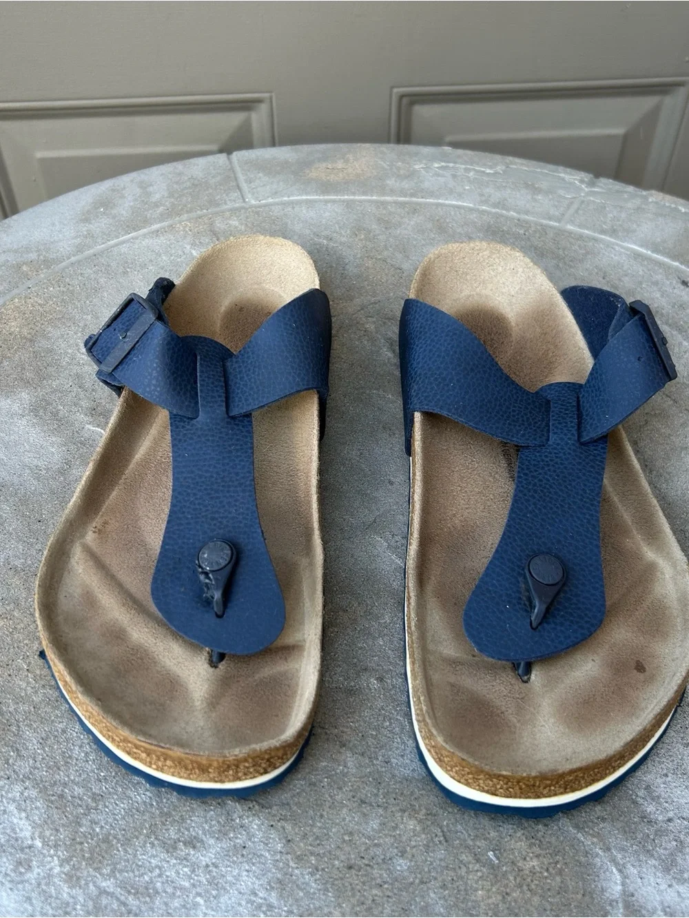 Birken Stock Men Blue Thong Sandals (READ DESCRIPTION)